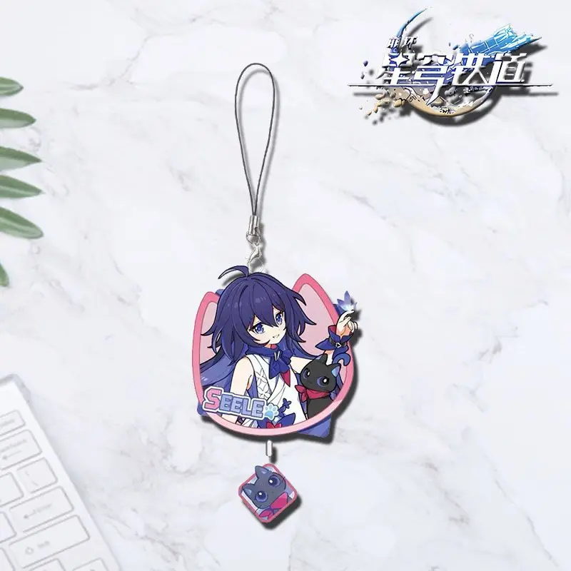 Honkai Star Rail Acrylic Keychain Present Kafka Blade Luocha Seele Silver Wolf Jing Yuan Mobile Phone Hanging Rope Pendant Gift view 5