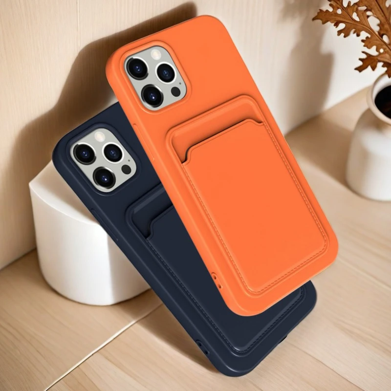 Etui na telefon IPhone 16 Pro Max Etui na iPhone 12 Mini TPU Matowe miękkie etui ochronne iPhone 14 Kieszeń na kartę 15 Plus