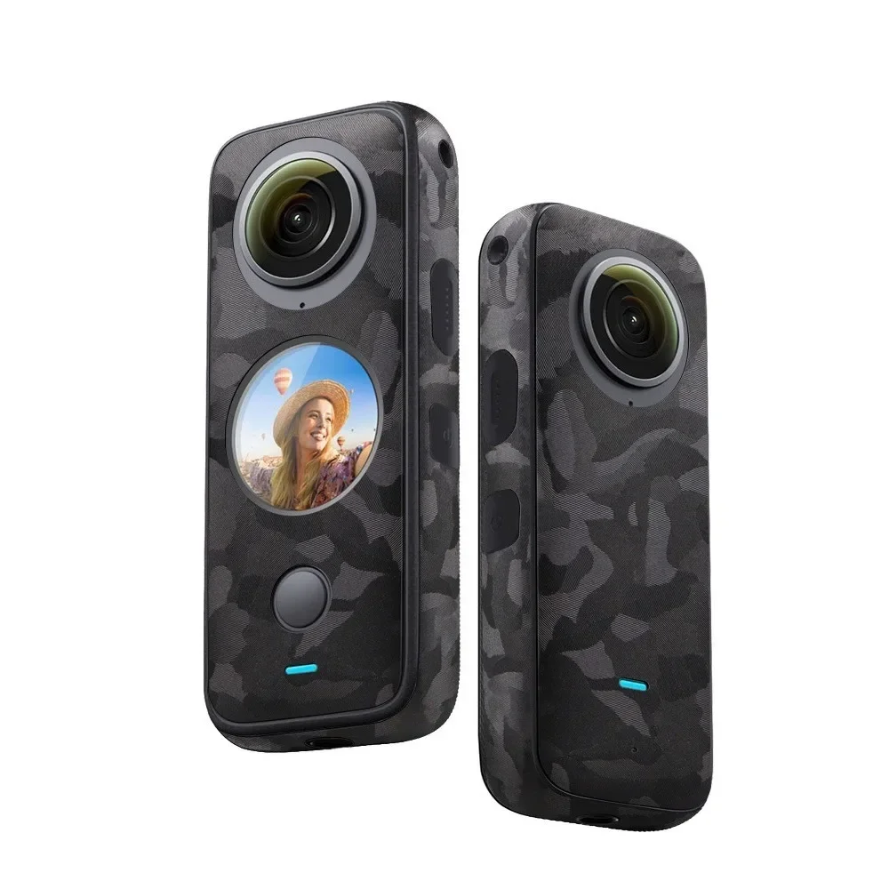 Ucons Anti-scratch Sticker for Insta360X3/Insta360X4 Protective Skin 3M Material Camouflage Black Sticker for Insta360X2