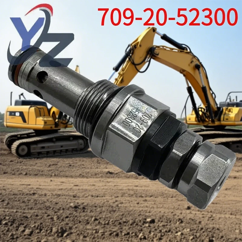 

709-20-52300 Excavator Overflow Valve PC60-5 PC60-6 PC60-7 PC60-8 Main Relief Valve for Komatsu 7092052300