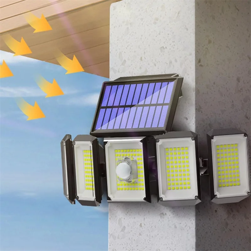 

Nice Solar Lights For Outdoor Use With Motion Sensor, 300 LEDs Super Bright With Remote 3 Modes Waterproof For Garden LED Flood