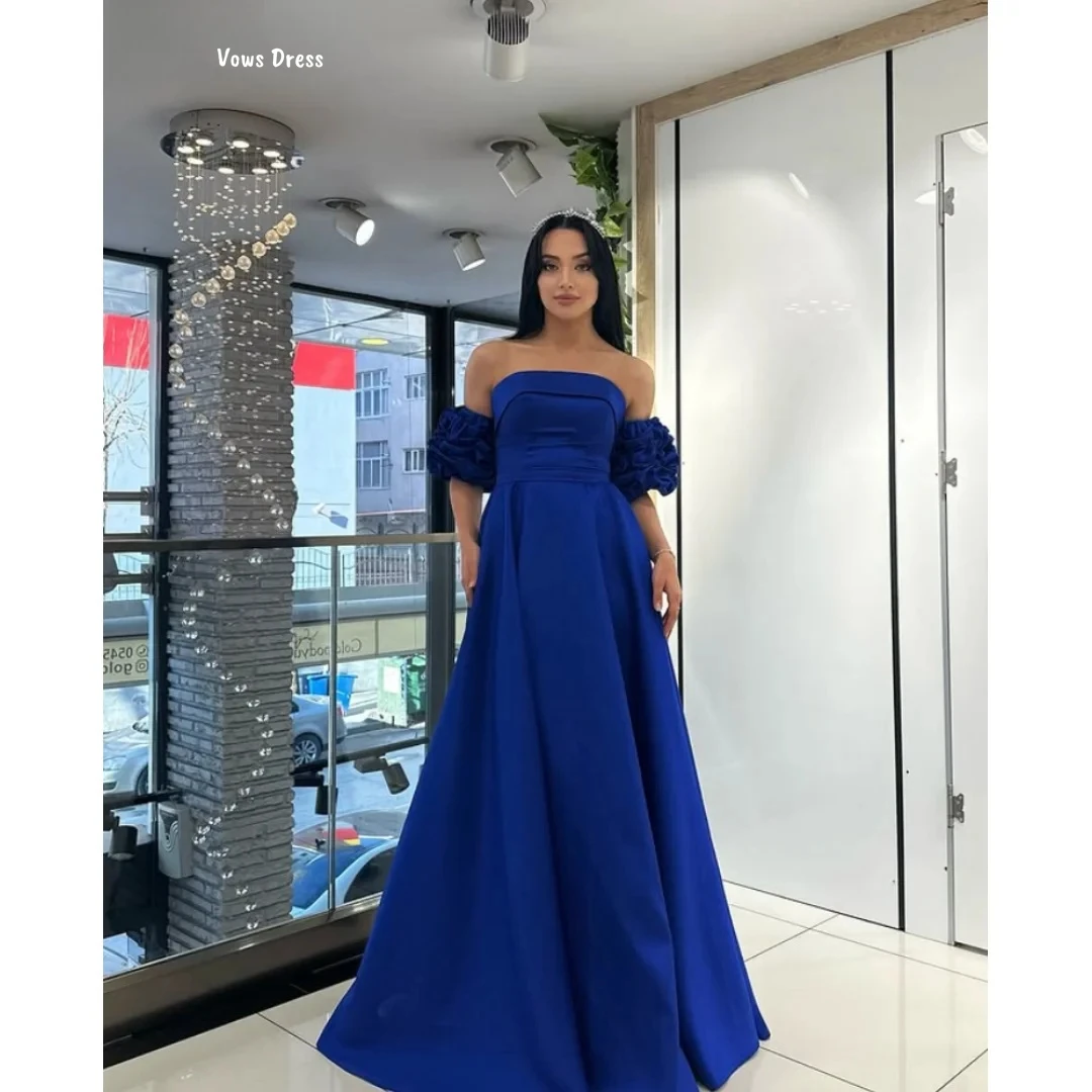 

Vows Line A Wedding Evening Dress Woman Dresses Gala Piglet Breast Ball Gown Dress Custom Made Satin Cloth Robe Soiree Prom 2025