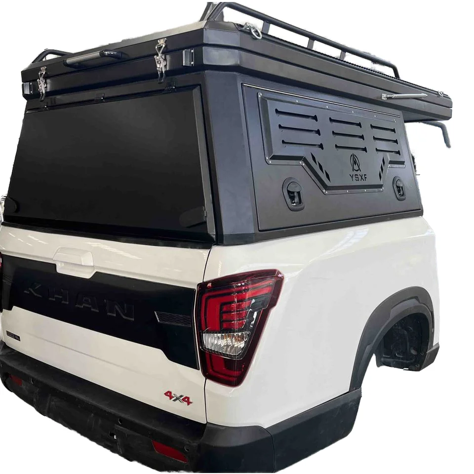 Aluminum Rear Hardtop Topper 4X4 Pick-up Truck Canopy Cover Folding Operation Offroad Accessory
