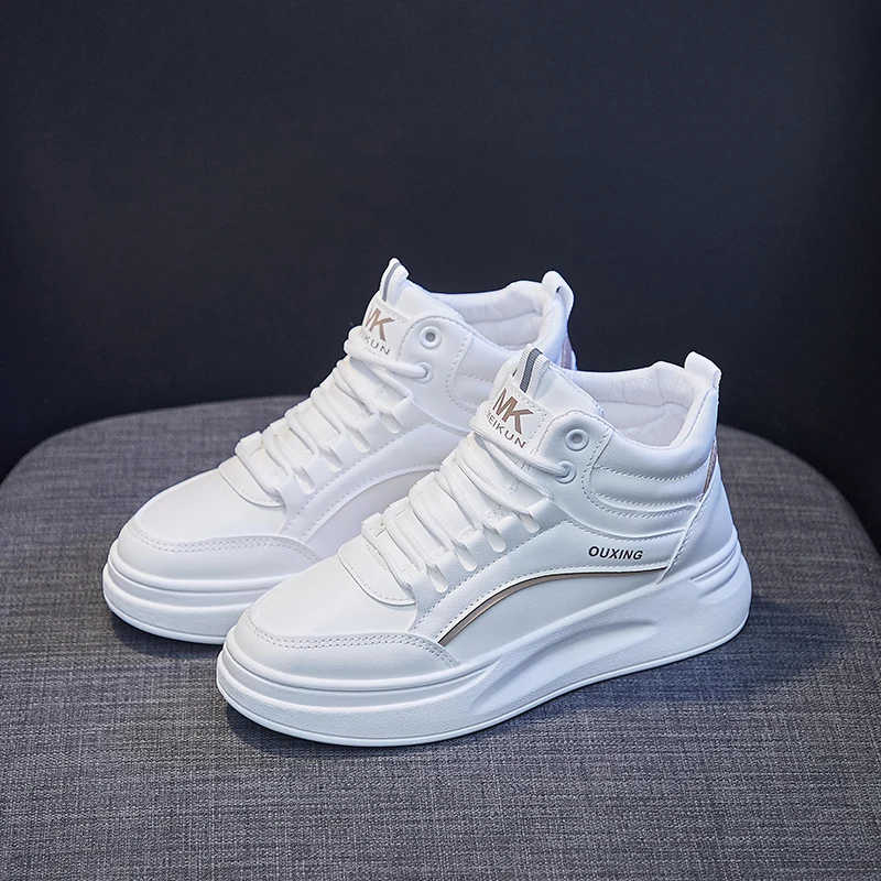 White Sneakers for Women Sports Shoes Boot Designer Platform Origina Ladies Hightop Fashion Casual Outdoor Ankle Platform Shoes