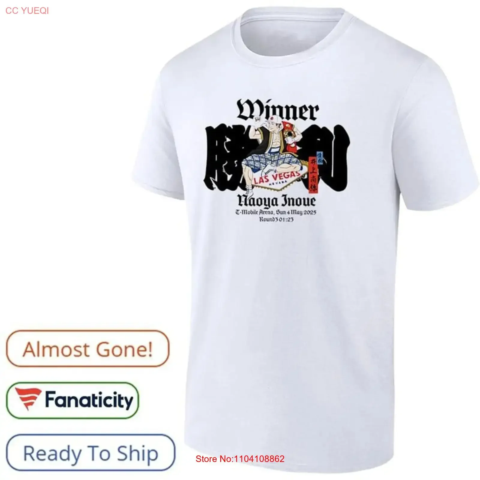 Winner Naoya Inoue shirt vintage Washed Breathable graphic Casual Stylish Versatile streetwear Top For Everyday Wear Slightly
