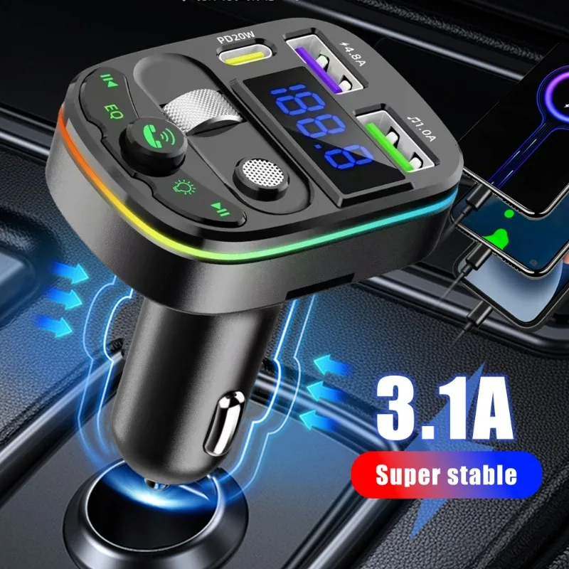 

Q28 Car Bluetooth Receiver MP3 Playback Multifunctional Lossless Sound Quality Cigarette Lighter PD USB Converter Car Charger