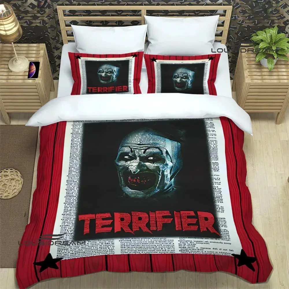 Terrifier horror printed Bedding Sets exquisite bed supplies set duvet cover bed comforter set bedding set luxury birthday gift