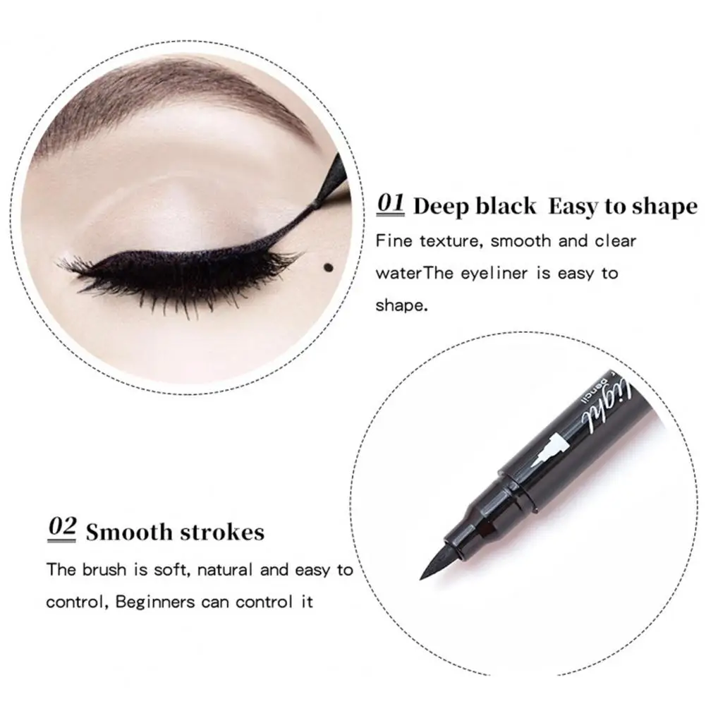 Star Stamp Eyeliner Liquid Eyeliner Charming Star Heart Flower Stamp Double-headed Eyeliner Stencils for Women's Long-lasting