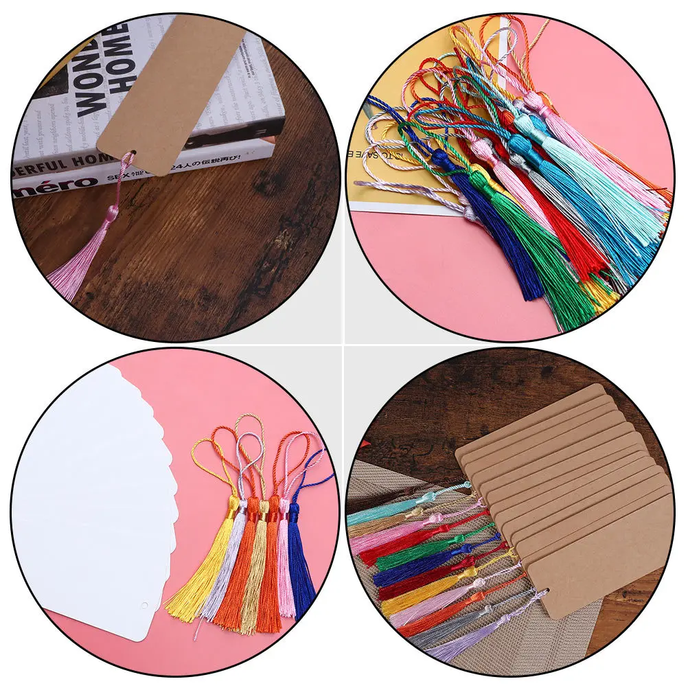

2 set Blank Bookmarks Diy Unfinished Paper Bookmark For Graffiti Craft Handmade Decorative Tassels Diy Craft Supplies Student