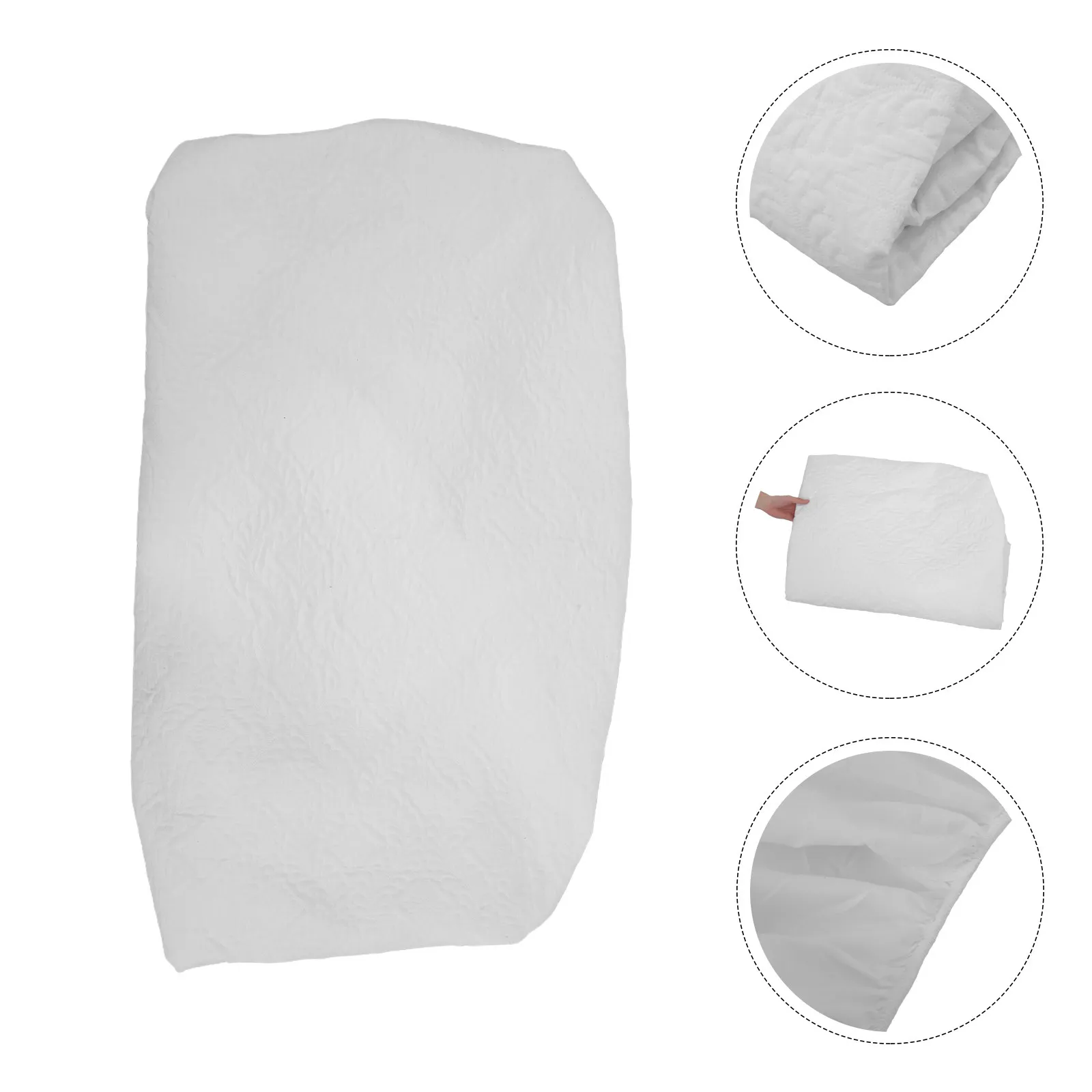 Waterproof Mattress Protector Twin Size 203x153cm Breathable Quilted Fitted Bed Cover for Dorm Bedroom Dust Proof Noiseless