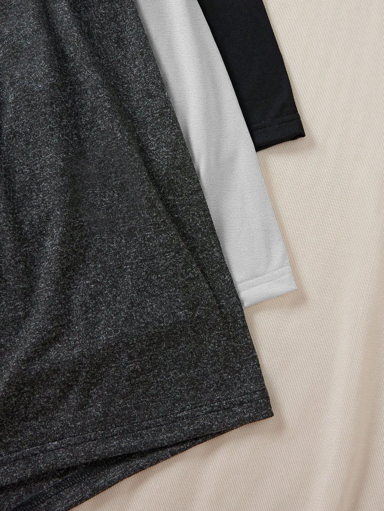 Europäisches Damen-Set in reiner Farbe, Freizeitkleidung, kurzes Set (dreiteilig)