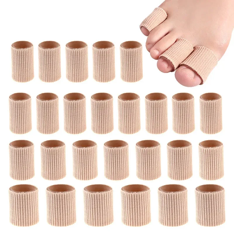 Wear Resistant Fiber Gel Toe Tube Protector Silicone Corn Callus Pain Relief Cap Finger Foot Care Cushion Separator Cover