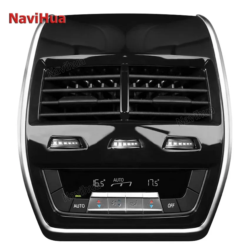 NaviHua for BMW X5 X6 X7 2019 2024 Car Rear AC Control Screen Panel Interior Upgrade Air Conditioning System Old to New
