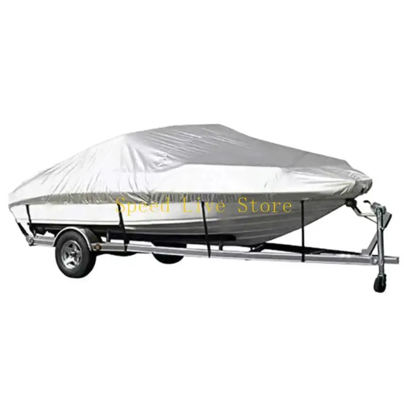 547C UV Resistant V Form Boat Cover 210D Polyester Fabric For 11 13FT Yachts