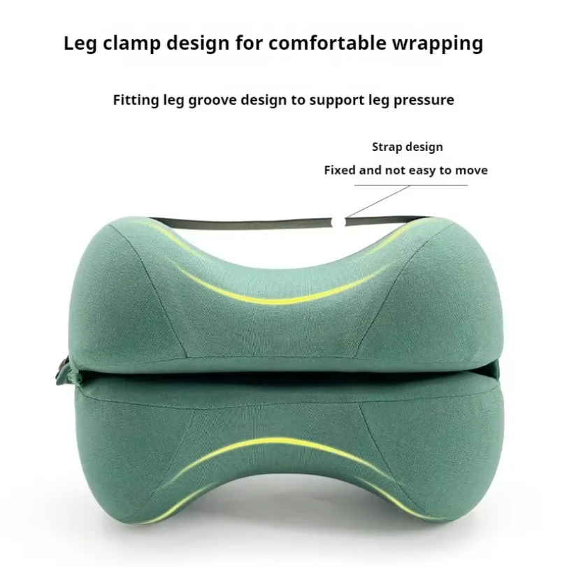 Memory Foam Knee Pillow with Adjustable Strap Leg Support Cushion for Side Sleepers Relieve Hip Joint Pain