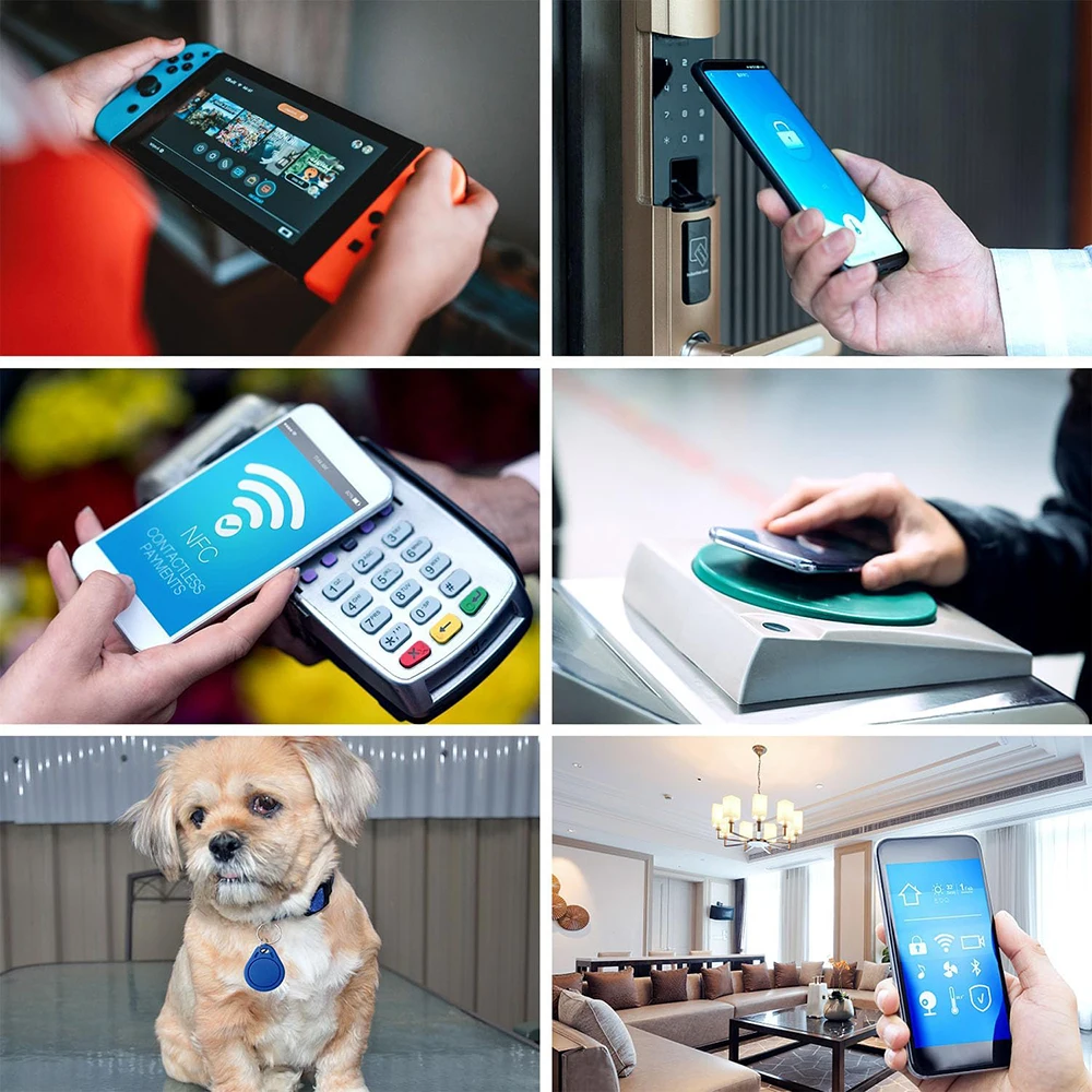 Tag NFC Ntag215 portachiavi nero riscrivibile biglietto da visita NFC programmabile memoria da 504 byte, compatibile con Android e iPhone