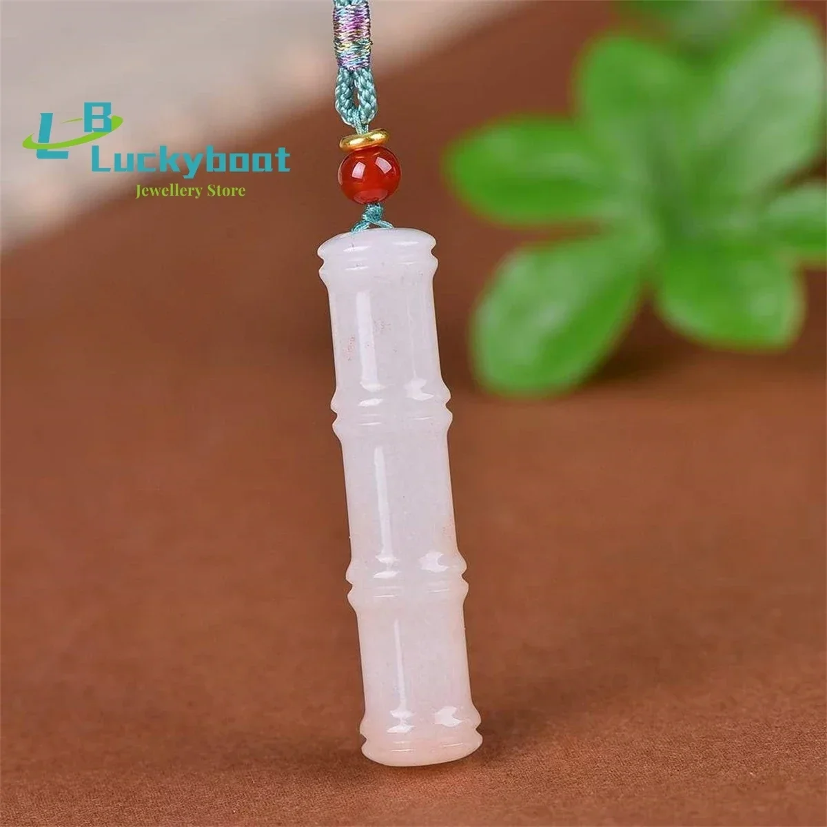 Natural Gold Silk Jade Violet Bamboo Knot Pendant Simple and Generous Personality Exquisite and Versatile for Men and Women