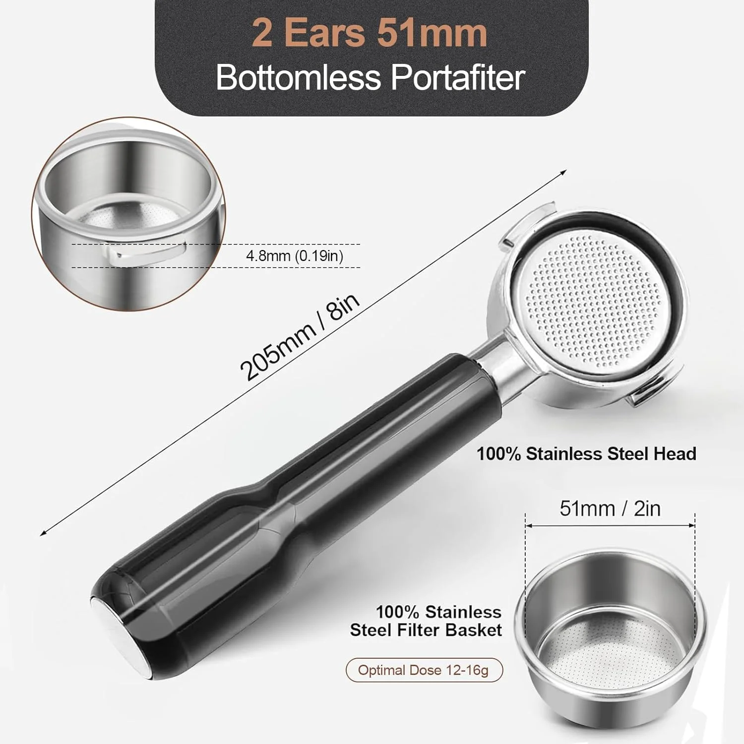 51mm bodemloze portafilter 2 o - Delonghi Espresso Ecp3420 recensie en prijs