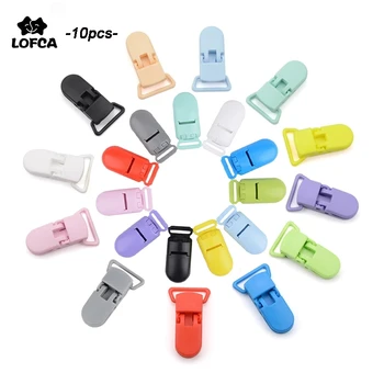 10 unids/lote de cierre de plástico para tetina de bebé, 20mm, cuentas de silicona coloridas, accesorio para hacer cadena, herramientas de alimentación para chupete infantil, Clip