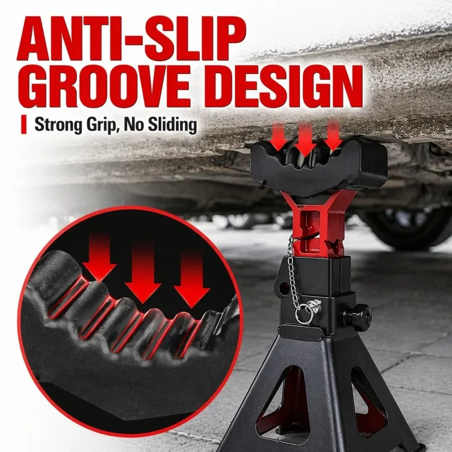 2pcs Car Slotted Lift Jack Stand Rubber Pad Floor Adapter Rail Grip Repair Pads 6ton Pinch Lifting Universal view 3