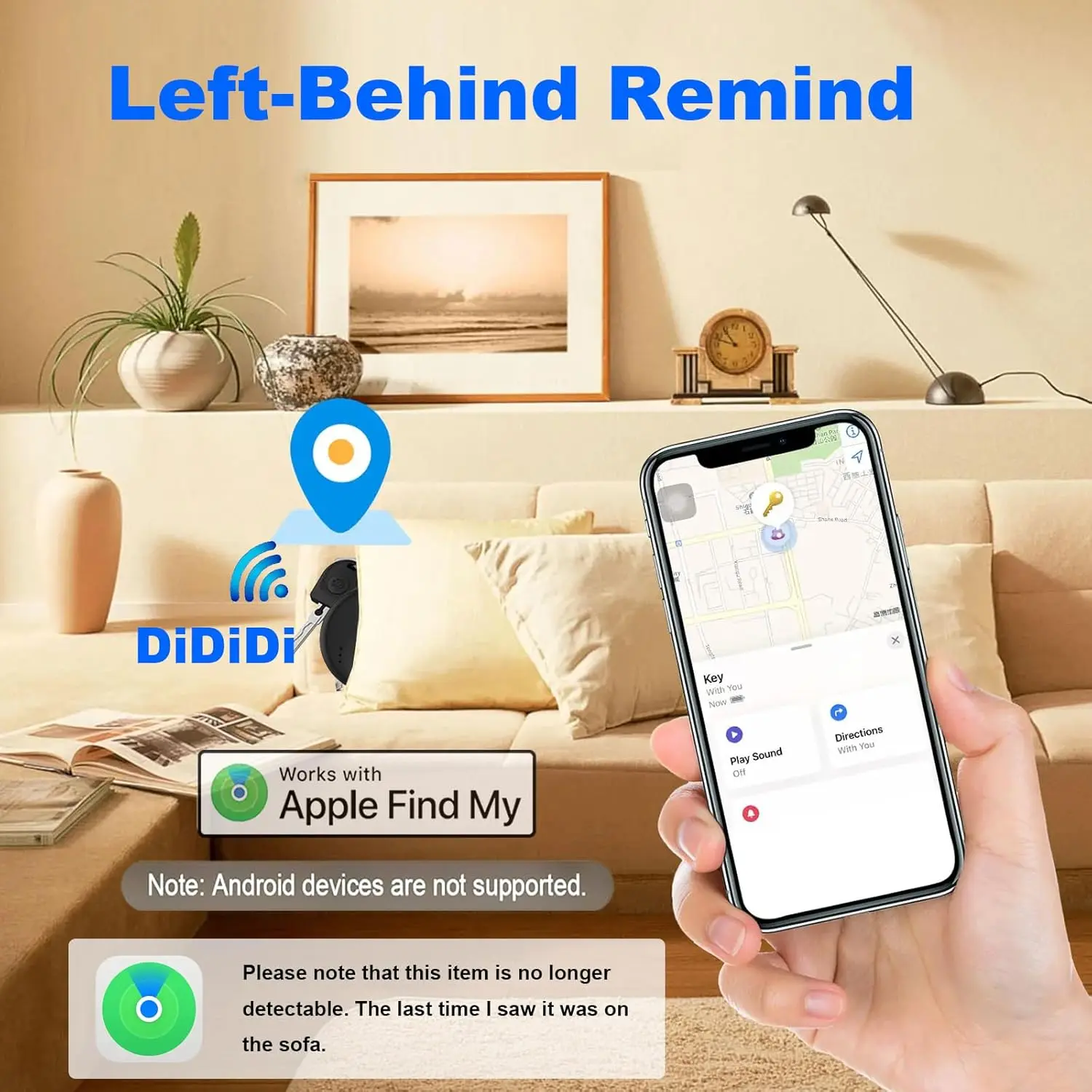 AirTags – Raccoglitori di oggetti Bluetooth da 1/2/4 pezzi compatibili con l'app Apple Find My, (solo IOS) Tracker per bambini, bagagli, chiavi