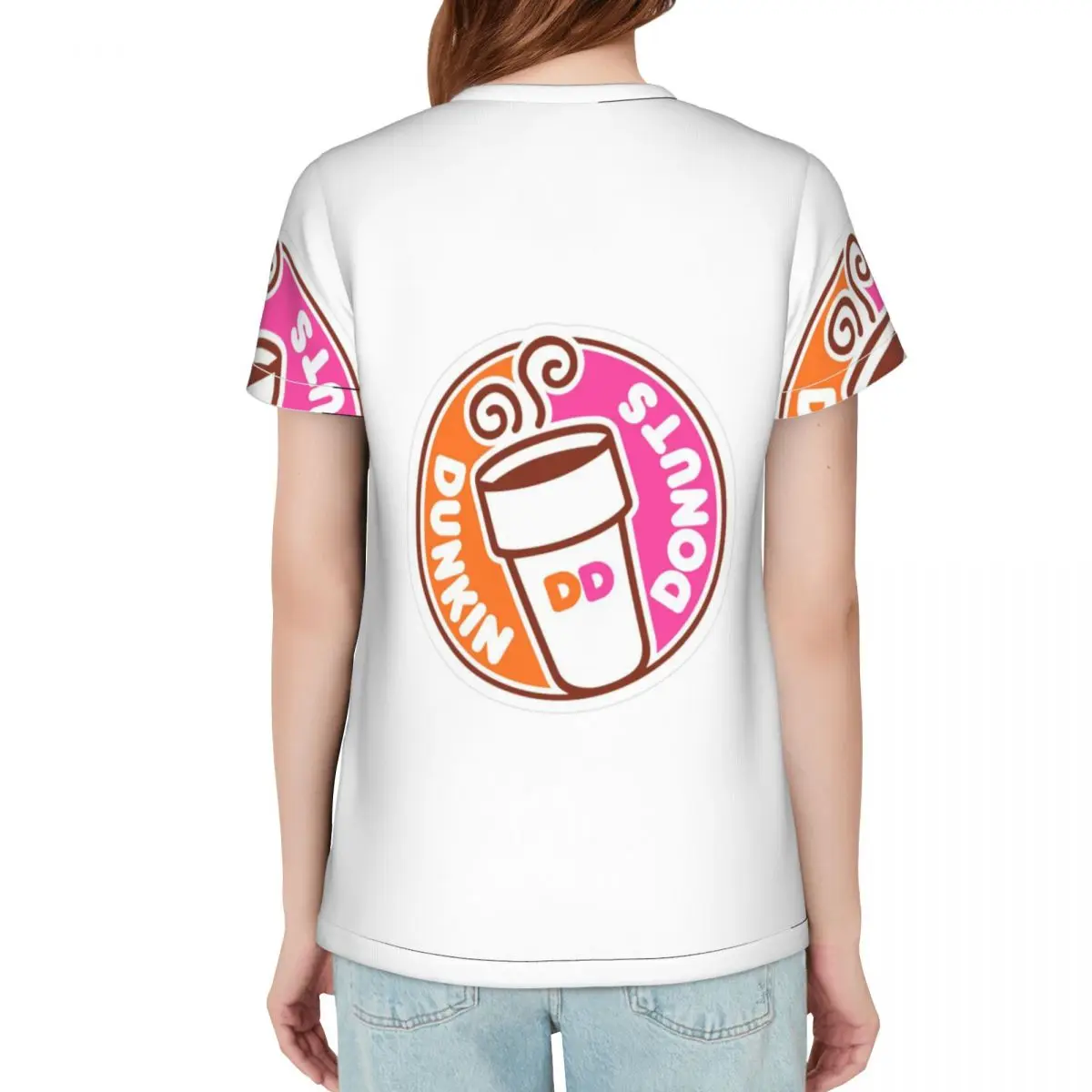 Dunkin Donuts T-Shirt Women Short Sleeve T Shirts O-Neck Clothes Cotton Summer Tees Streetwear view 2