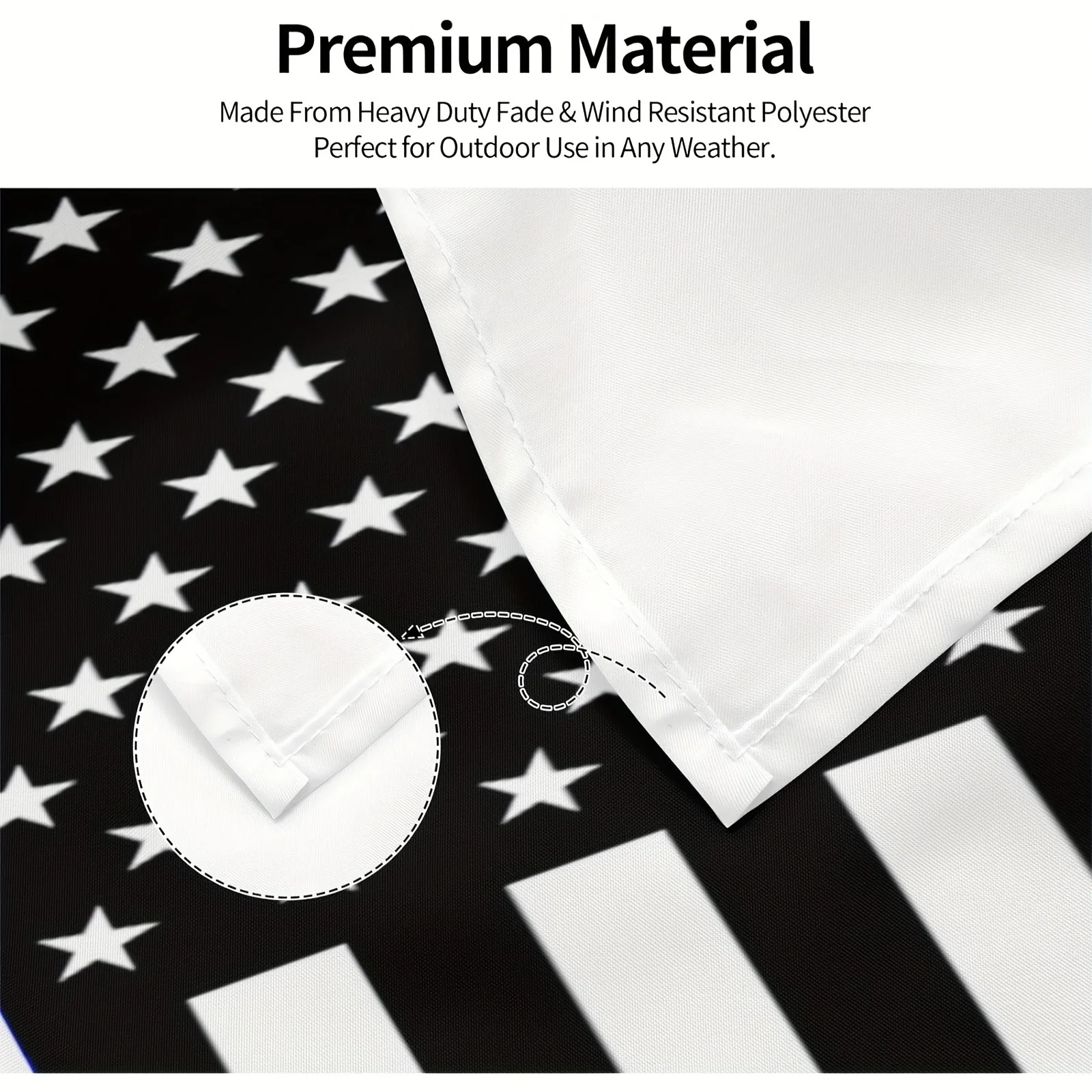 نسيج العلم الأمريكي الأسود القابل للتخصيص - قم بتخصيص صورتك، مثالي لغرفة المعيشة وغرفة النوم وديكور النوم #3