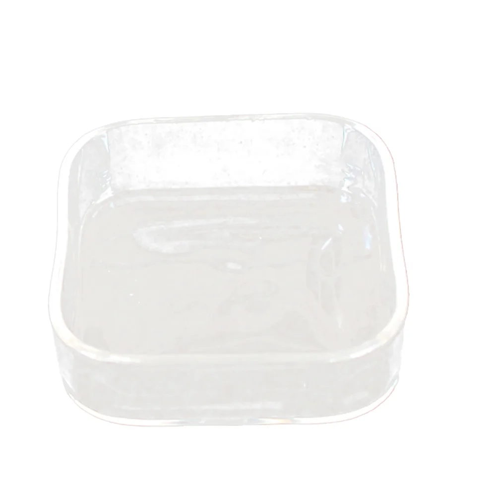 

Round Thickened Glass Bowl Small Size Reptile Pet Feeder Transparent Design Lizard Tortoise Snail Feeding Container
