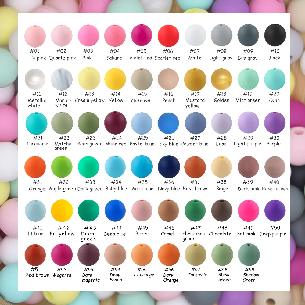 

1500Pcs/Lot 9MM Round Pearl Silicone Beads For Jewelry Making DIY Pacifier Chain Necklace Bracelets Jewelry Accessories