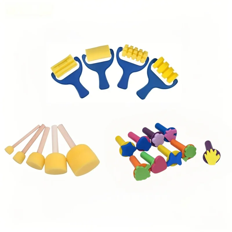 18Pcs Creative Sponge Painting Stamps Set,Art Craft Tools for DIY Projects, Drawing Supplies for Artists & Beginners