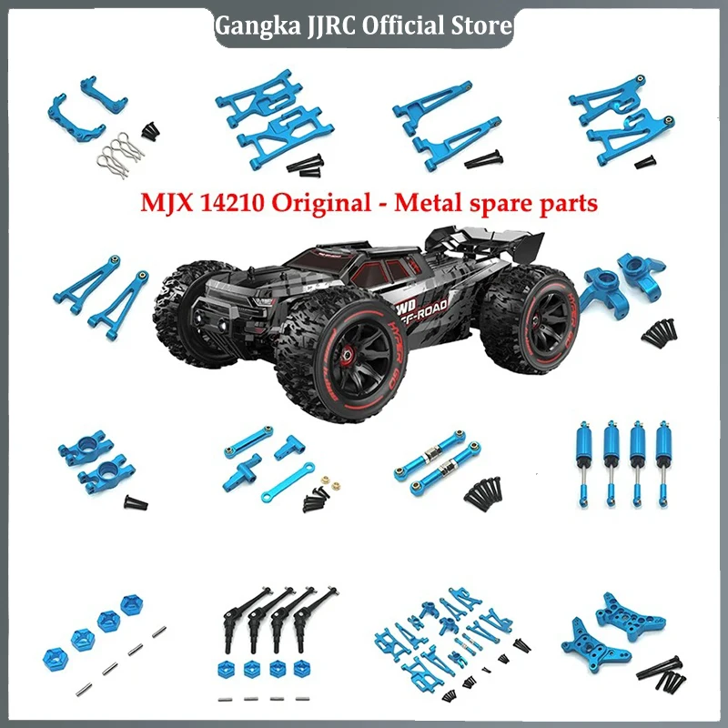 

Металлический рулевой стакан Mjx 14210 14209 H14BM, верхний нижний поворотный кронштейн, ударная башня, телескопический столб, детали для обновления радиоуправляемого автомобиля