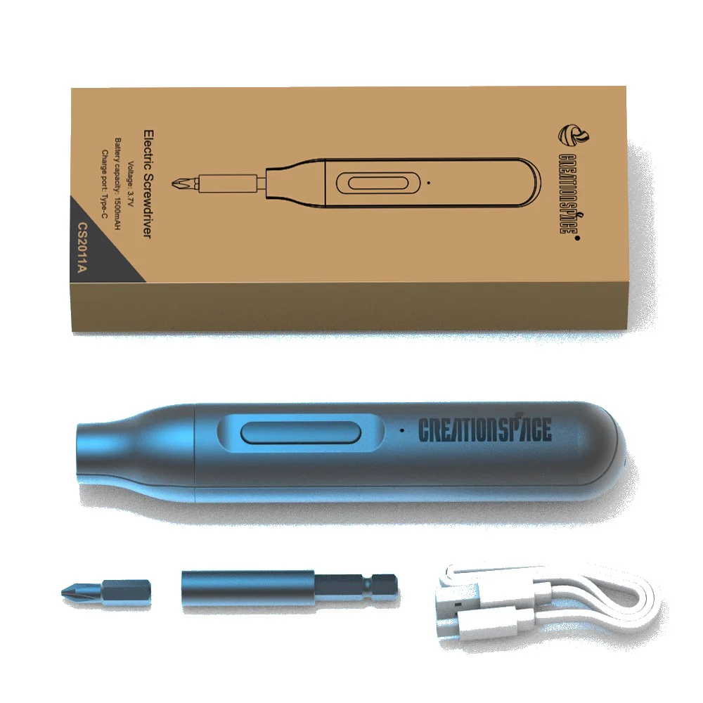 CreationSpace Mini Electric Screwdriver Set 1500mAh Electric Screwdriver Cordless for Furniture/Electrical Repairs