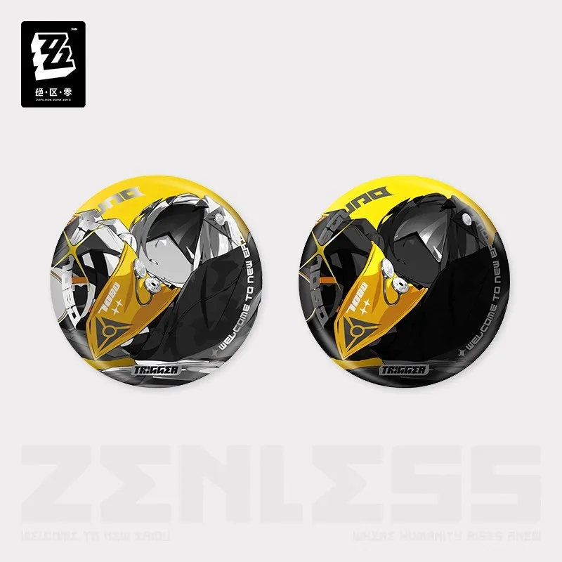 الرسمية miHoYo Zenless Zone Zero Shadow Play Series شارات عاكسة Oboles Team Anime-Game Merchandise Brooch