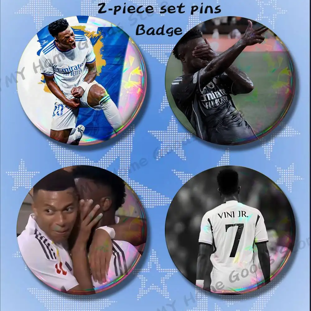 Football Speed Demon Vini Jr. 2-piece set Free Mix Backpack Clothes Jewelry Accessories Round Badge Collection Gifts