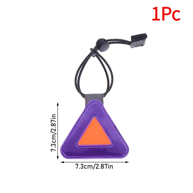 Bike Triangle Reflective Signs Safety Warning Pendant Night Riding Reflective Patch Portable Multi Functional Reflective Label.