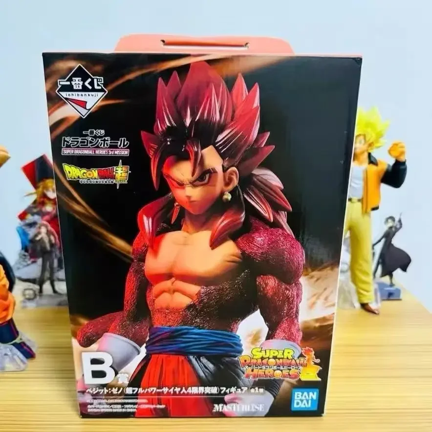 Bandai in Stock 100% Original Chiban Kuji Super Dragon Ball Heroes Third Mission Broly Vegito Zamasu Anime Figure Model Toy