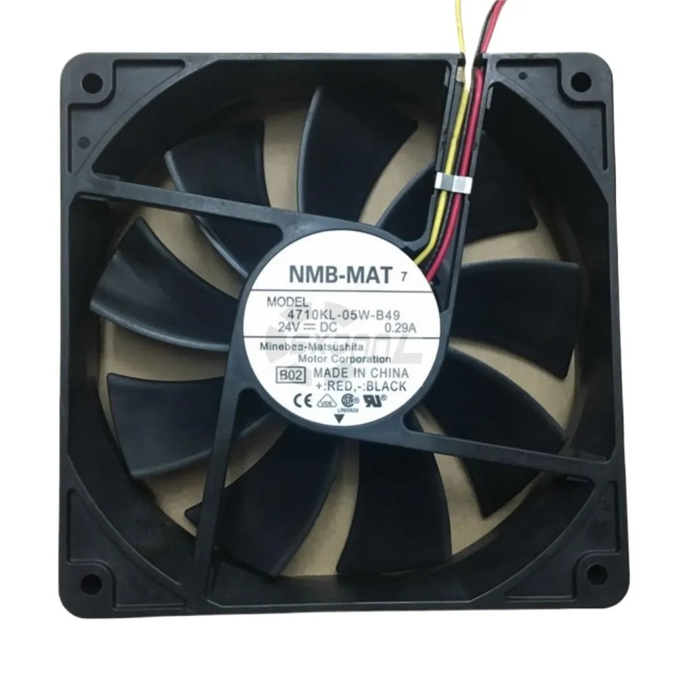 1PCS for NMB 4710KL-05W-B49 12025 12CM 24V 0.29A Equipment Fan | High-Efficiency 120x120x25mm Cooling Servers, Inverters