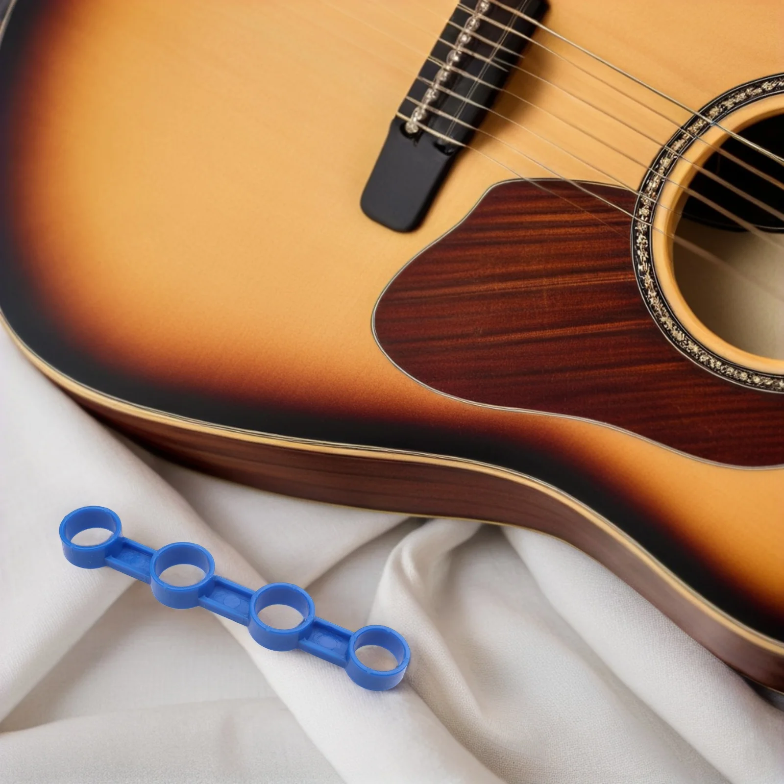 

Medium Blue Guitar Finger Expansion Sleeves for Improved Hand Span Elastic Comfortable Fit Practice Aid for Piano Ukulele