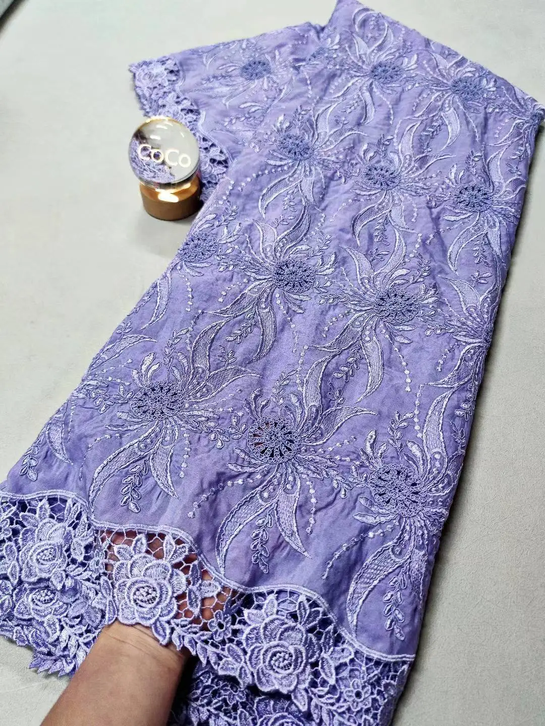 

African Carbon Fiber Lace Fabric,Cotton Fabrics Materials For Clothes,By The Meter,Embroidery,2025,Party Dresses,Tulle,5 Yards