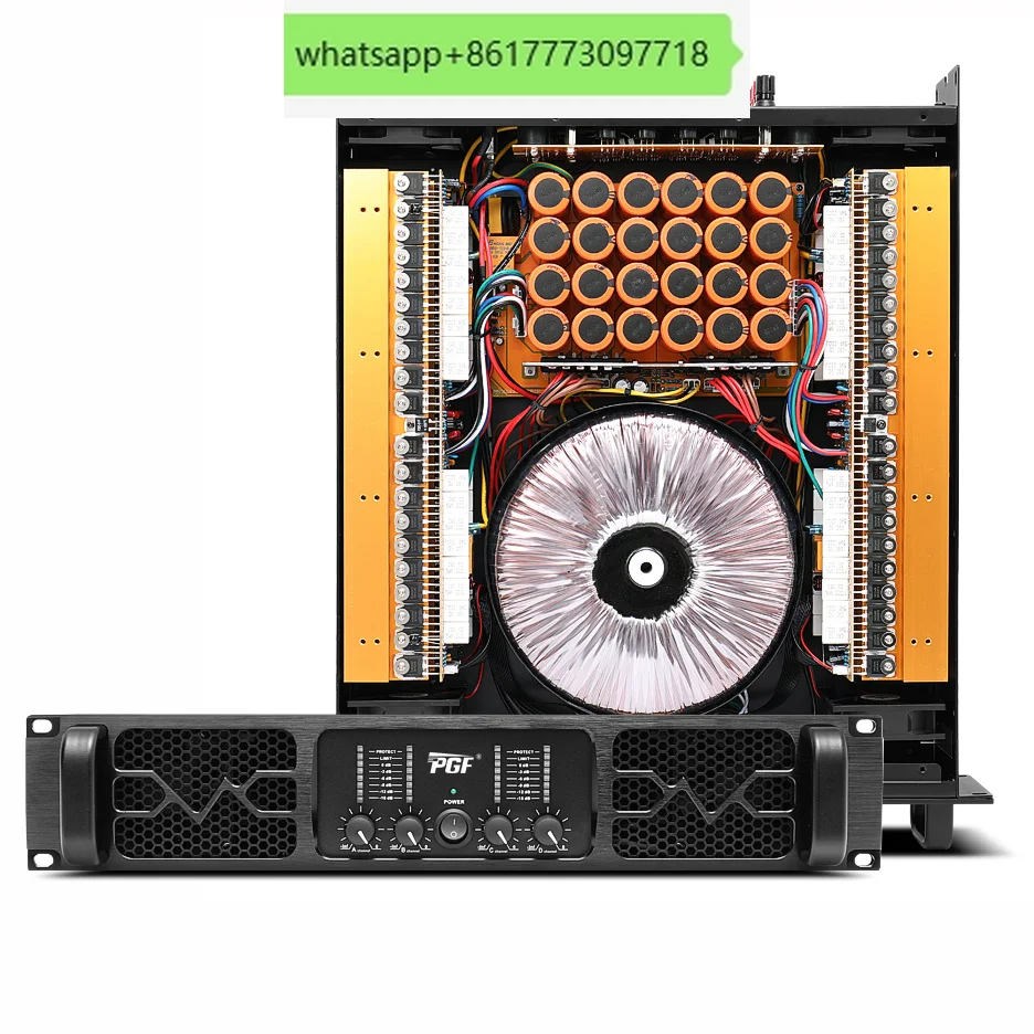 Hot Sale New 2U 4 * 1000W 4-Channel Power Amplifier Class H Stereo Output High Power Audio System Professional Sound Amplifier
