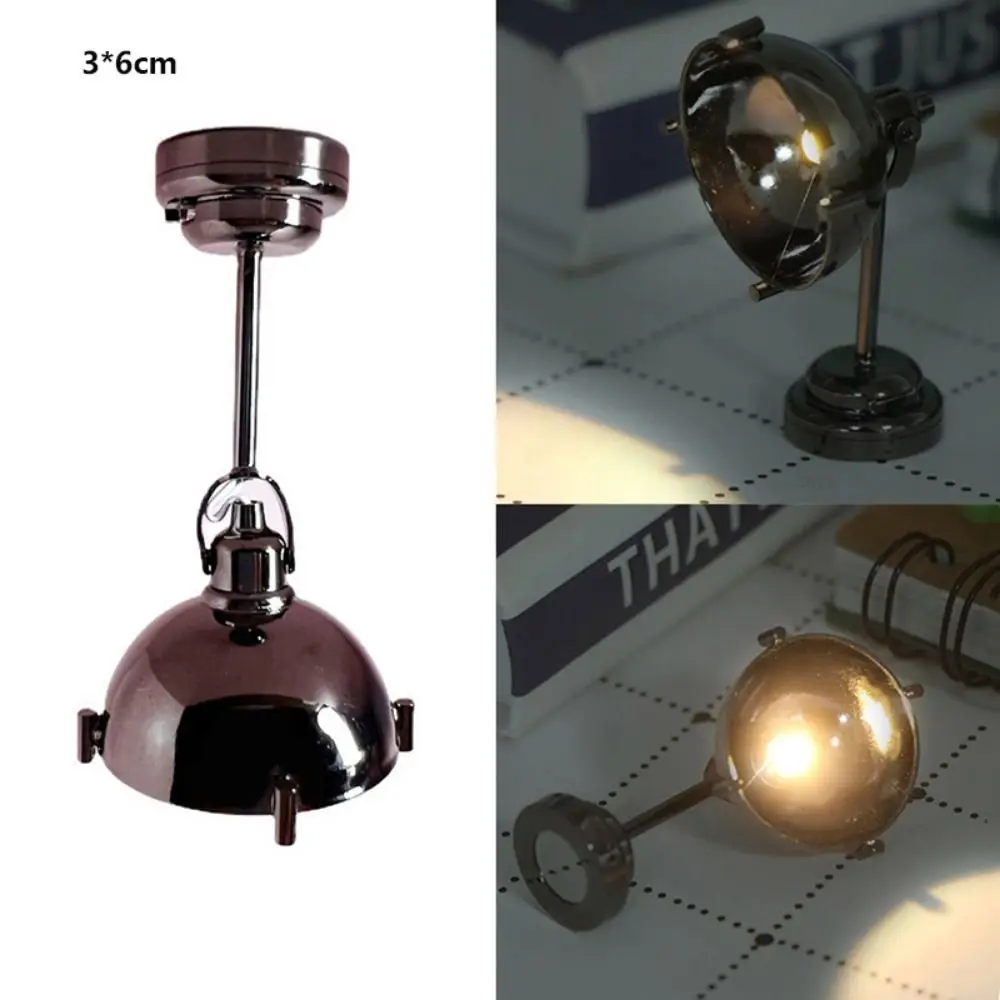 1:12 Dollhouse Colored Glass Lamp Mini 10 Styles Miniature LED Golden Light DIY Ceiling Lamp Chandelier Doll House Accessories