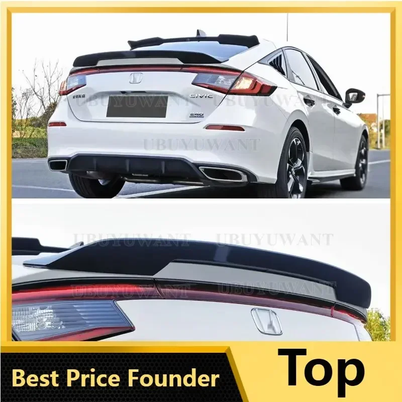 

Для Honda Civic Hatchback 2022 2023, автомобильный спойлер багажника, ABS, авто, заднее крыло багажника, аксессуары, спойлер