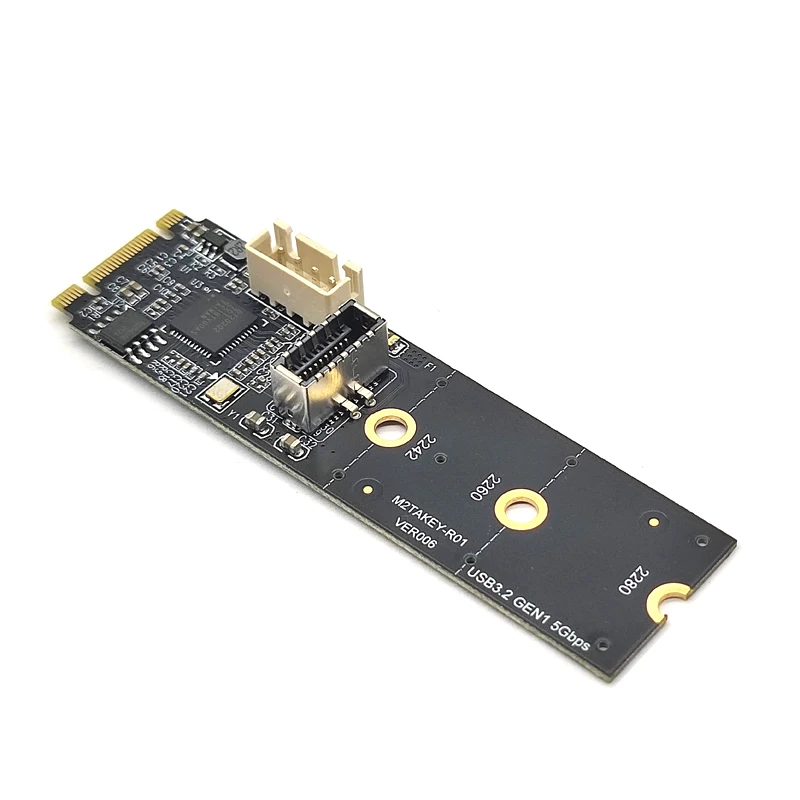 NVME to TYPE-E Expansion Card M.2 M KEY NVME to Front USB3.1 10G TYPE-C Adapter 4Pin Power M2 NVME to USB 3.1 TYPE C Riser Board