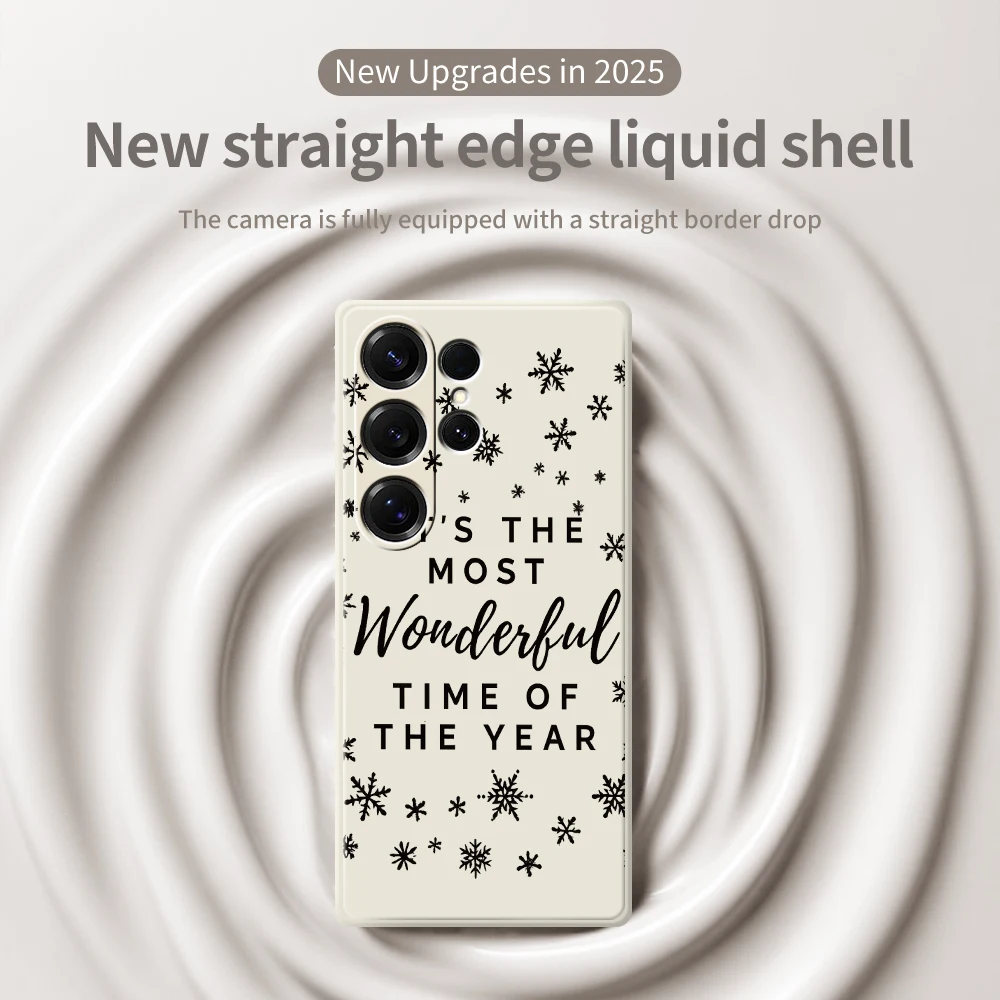 雪の結晶柄 英語風 スマホケース Samsung Galaxy A56 A32 A23 A22 5G A32 A23 4G A55 A54 A53 A52 A51 A35 A34 A31 ソフトカバー