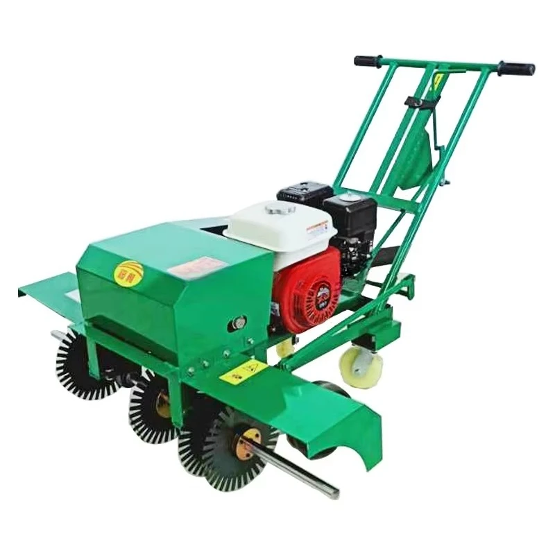Hand push power natural turf grafting wide rotating knife lawn profiler