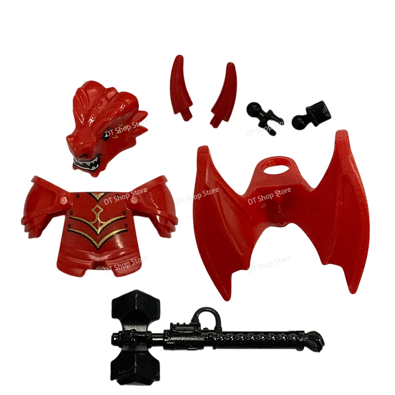 QQ04-7 Dragon Knights Zware pantser Bricks Monteren Bouwstenen Actiefiguren accessoires bricks Model Speelgoed Kerstcadeaus