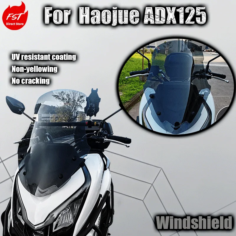 For Haojue ADX125 motorcycle windshield modification parts winter rain shield front windshield glass