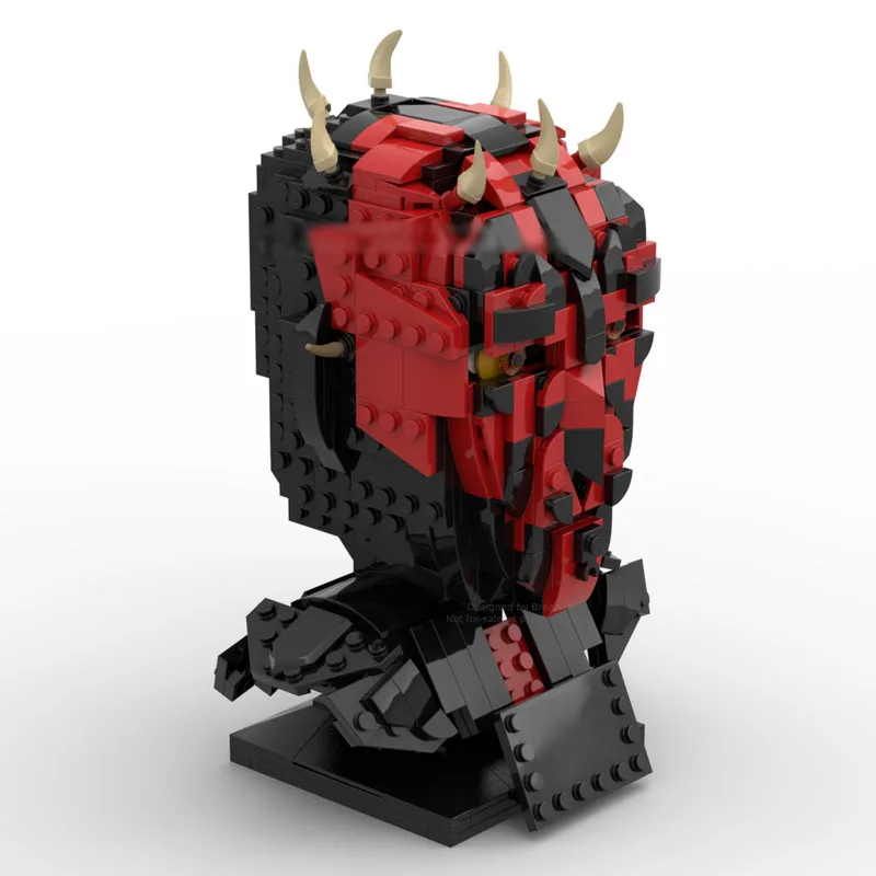 592PCS MOC Star Battle Maul Helmet Model Building Blocks Bricks DIY Creative Assembly Education Toy Kids Adult Birthday Gift view 2