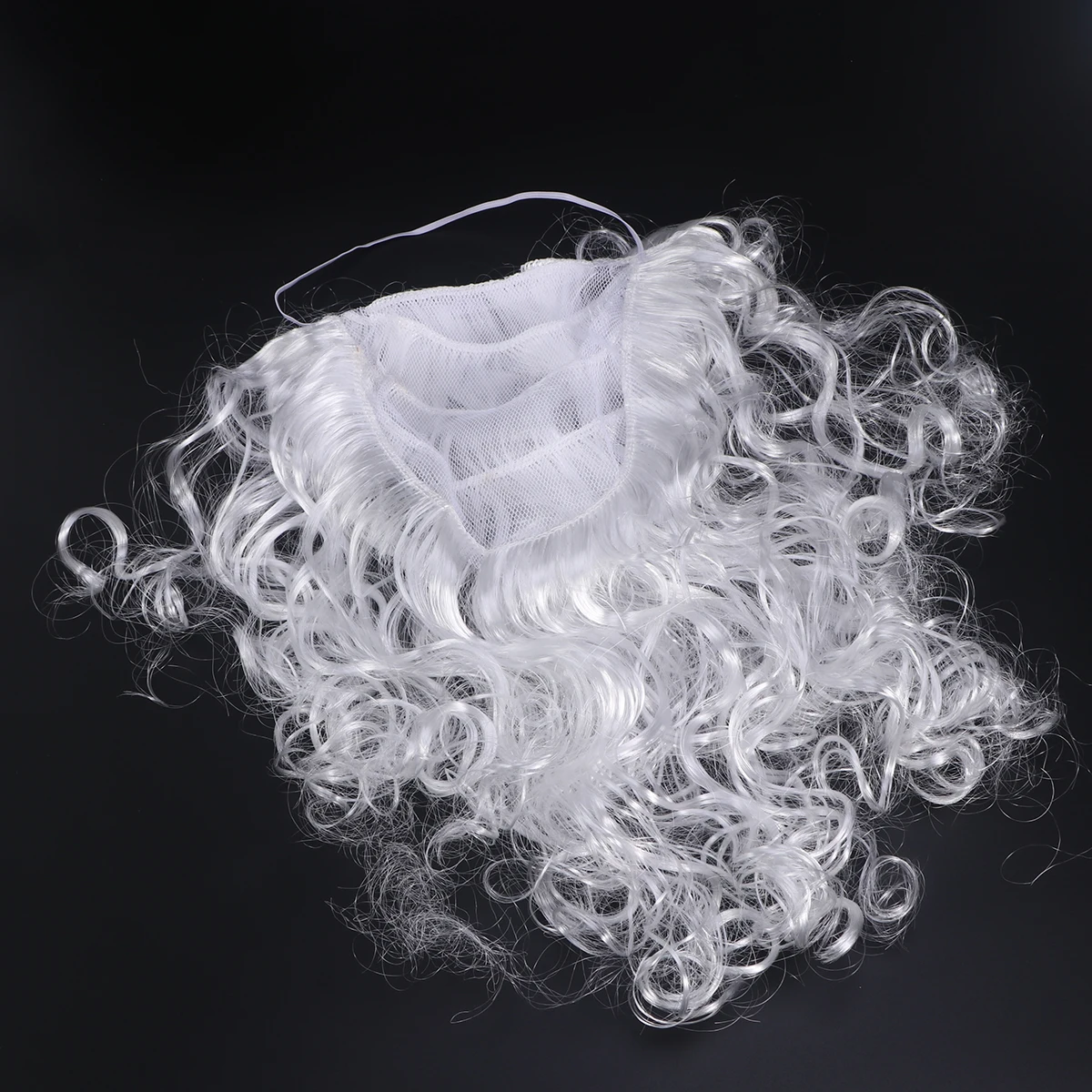 Świąteczny Święty Mikołaj 42 cm Biała Sztuczna Broda dla Dorosłych i Dzieci Kostium Imprezowy Akcesorium Przebranie Broda Świętego Mikołaja Karnawał