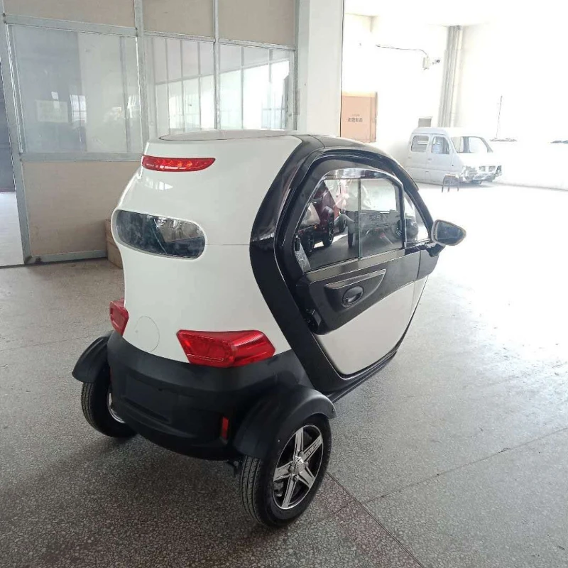 New energy fully enclosed two-door three-seat adult transportation electric tricycle 1000W